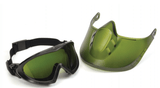 Pyramex Capstone Shield Goggles - Removable Face Shield -5.0 IR Filter H2X Anti-Fog Lens
