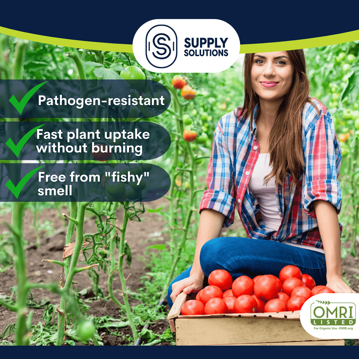 Supply Solutions Pacific Bounty 2.0-0.5-1.25 Organic Fish Fertilizer for Plants - Nutrient-rich Liquid Organic Fertilizer for Vegetables Fruits - Derived Fish Protein Hydrolysate Molasses
