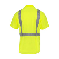 Radians ST12B Class 2 High Visibility Color Blocked Safety Short Sleeve Polo