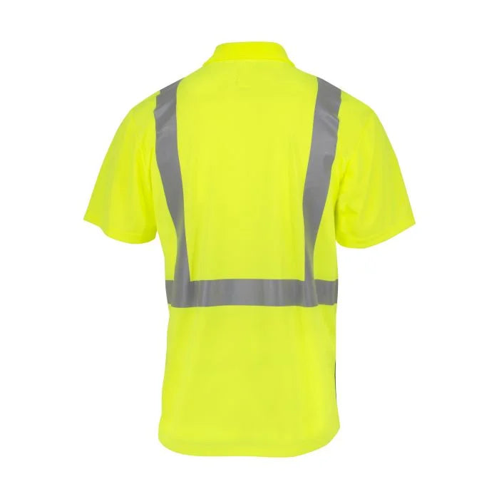 Radians ST12B Class 2 High Visibility Color Blocked Safety Short Sleeve Polo