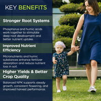 17-18-18 HumiSync Plant Food Powder | Balanced NPK Fertilizer with Humic Acid for Lawn, Garden, Vegetables, Flowers, Trees & Shrubs - All Purpose Garden Fertilizer