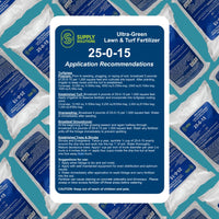 Supply Solutions 25-0-15 Ultra Green Lawn and Turf Fertilizer - 16% Slow Release Nitrogen - Promotes Lush, Reduces Mowing Frequency