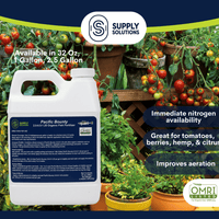 Supply Solutions Pacific Bounty 2.0-0.5-1.25 Organic Fish Fertilizer for Plants - Nutrient-rich Liquid Organic Fertilizer for Vegetables Fruits - Derived Fish Protein Hydrolysate Molasses