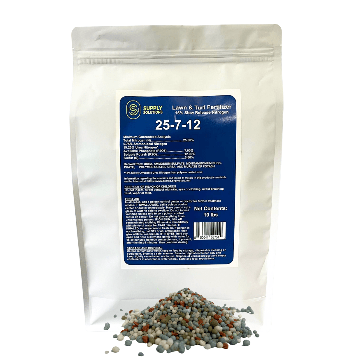 Supply Solutions 25-7-12 Lawn Fertilizer - Lawn Food for Grass, Turf and Garden Plants for Greener Grass - Plant Food for Lawn