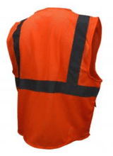 Economy Class 2 Mesh Safety Vest, Radians SV2Z Economy Type R Class 2 Mesh Safety Vest Yellow/Orange