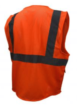 Economy Class 2 Mesh Safety Vest, Radians SV2Z Economy Type R Class 2 Mesh Safety Vest Yellow/Orange