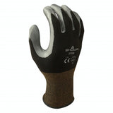 SHOWA 370BL-08 Atlas 370B Nitrile Palm Coating Glove, Black