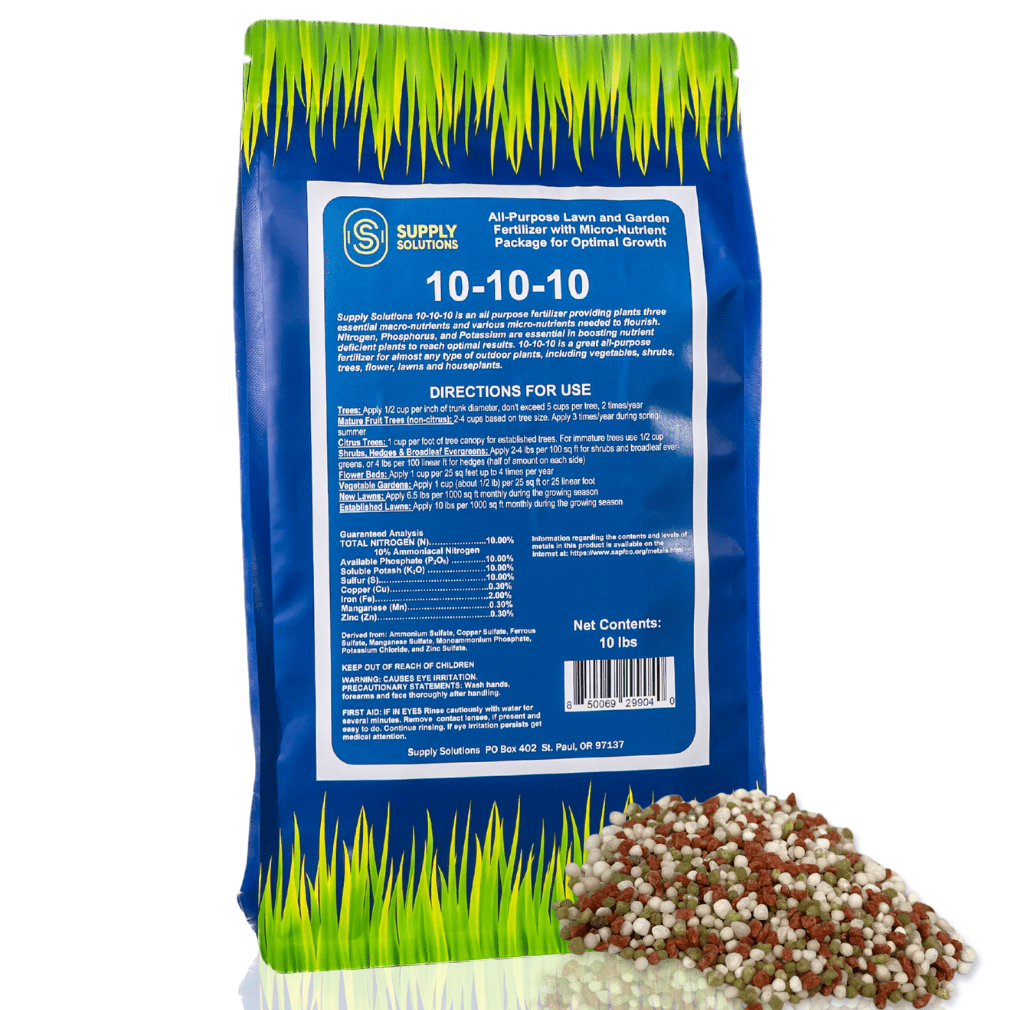 Supply Solutions 10-10-10 Complete Lawn & Garden Granular Fertilizer with Micronutrients – Balanced NPK Plant Food for Soil Health, Blooms & Roots – Safe for Vegetables, Fruits, Lawns