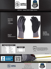 Supply Solutions APE SKINZ Sandy Nitrile Coated Safety Work Cut Gloves For Men Women General Use Landscaping Construction 12 Pair