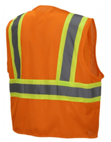 Two Tone Safety Vest, Pyramex RVZ22 Series- Type R Class 2 Mesh Two-Tone Safety Vest