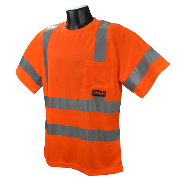 Short Sleeve Safety Shirts, Radians ST11-3 Type R Class 3 Short Sleeve T-Shirt With Max-Dri™