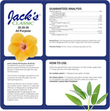 Jack's Classic 20-20-20 All Purpose Water-Soluble Fertilizer with Micronutrients to Provide General Growth on All Plants