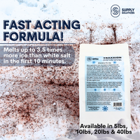 Supply Solutions Traxxion Granular Traction with Ice Melt | Pet Safe Ice Melt Snow Salt | Non Toxic Winter Salt for Driveways, Sidewalks and Various Terrain | Ice Salt That Lasts Longer