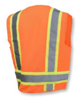 Radians Surveyor Heavy Duty Safety Vest, Radians SV62 Type R Class 2 Surveyor Heavy Duty Solid Twill Safety Vest Yellow/Orange