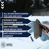Supply Solutions Snow Shovel Ice Scraper Survival Shovel