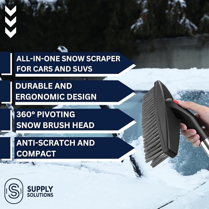Supply Solutions Snow Shovel Ice Scraper Survival Shovel