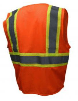 Economy Class 2 Safety Vest, Radians Two-Tone Economy Type R Class 2 Safety Vest Yellow/Orange