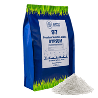 Supply Solutions Premium 97 Solution Grade Gypsum - Fast Acting Gypsum for Soil - Organic Calcium Sulfate Dihydrate - Soil Acidifier Gypsum Powder for Root Growth, Lawns, Mushroom Cultivation