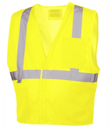 Type R Class 2 Safety Vest, Pyramex RVHL20 Series Type R Class 2 Mesh Safety Vest Yellow/Orange