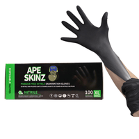 APE SKINZ 7 Mil Nitrile Gloves Disposable Industrial Powder & Latex Free