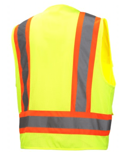 Surveyor Vest Class 2, Pyramex RVZ24 Series Type R Class 2 Two-Tone Surveyor Safety Vest with Pocket