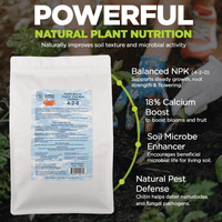 Supply Solutions Organic Crab Meal Fertilizer 4-2-0 | 18% Calcium | Natural Soil Amendment for Garden, Lawn, and Flower Beds | Improves Soil Health & Boosts Plant Growth