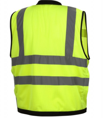 Heavy Duty Surveyor Safety Vest, Pyramex RVZ28 Type R Class 2 Heavy Duty Surveyor Zipper Safety Vest Yellow/Orange