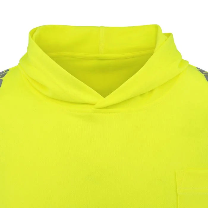 Radians ST631B Class 3 UPF 40 Color Block Long Sleeve T-Shirt with Hood