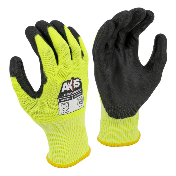 Radians RWG558 AXIS™ Cut Protection Level A8 PU Coated Glove
