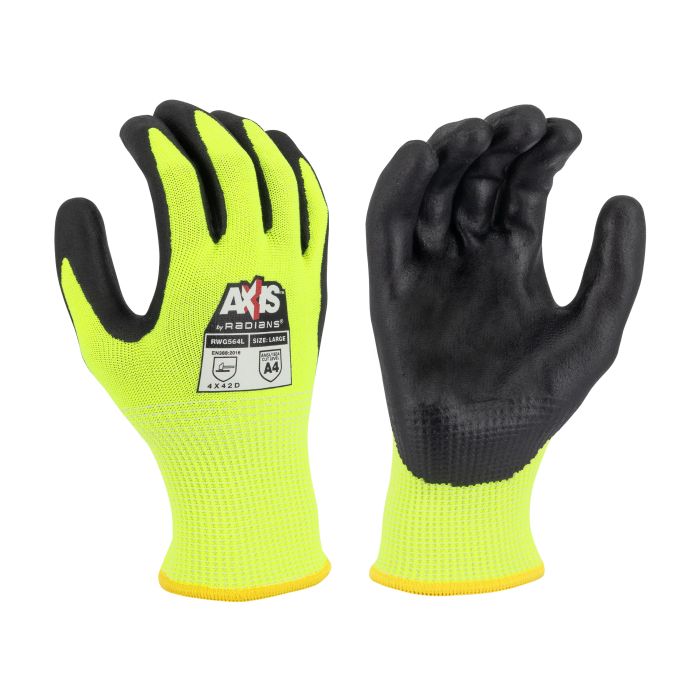 Radians RWG564 AXIS™ Cut Protection Level A4 High Visibility Work Glove