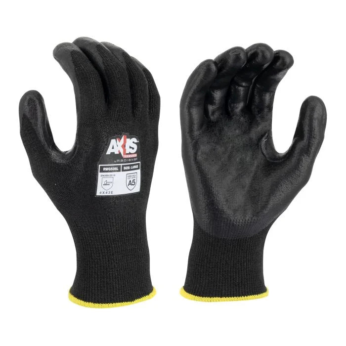 Radians RWG535 HPPE Cut Level A5 Touchscreen Reinforced Thumb Crotch Work Glove