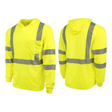 Radians ST61-3 Hooded Type R Class 3 Mesh Long Sleeve T-Shirt w/ UV Protection