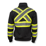 Radians SW01X-1 High Neck Zip Front X-Back Hooded Sweatshirt