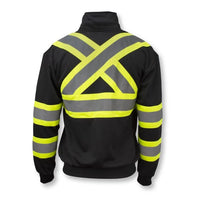 Radians SW01X-1 High Neck Zip Front X-Back Hooded Sweatshirt