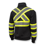 Radians SW01X-1 High Neck Zip Front X-Back Hooded Sweatshirt