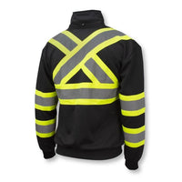 Radians SW01X-1 High Neck Zip Front X-Back Hooded Sweatshirt