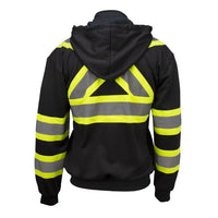 Radians SW01X-1 High Neck Zip Front X-Back Hooded Sweatshirt