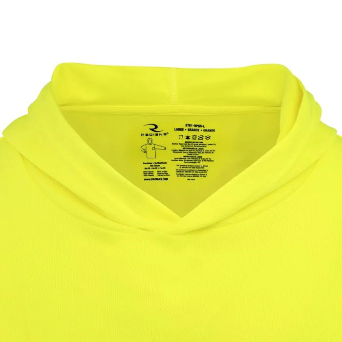 Radians ST61-N Hooded Non Rated Mesh Long Sleeve T-Shirt w/ UV Protection