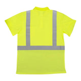 Radians ST12B Class 2 High Visibility Color Blocked Safety Short Sleeve Polo