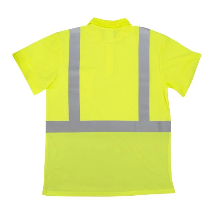 Radians ST12B Class 2 High Visibility Color Blocked Safety Short Sleeve Polo