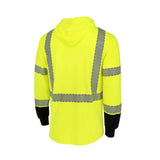 Radians ST631B Class 3 UPF 40 Color Block Long Sleeve T-Shirt with Hood
