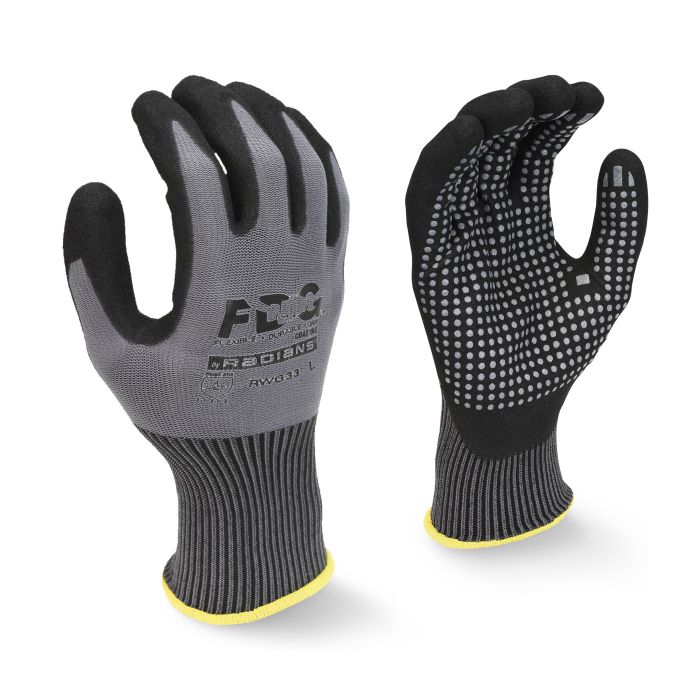 Radians RWG33 FDG Palm Coating with Nitrile Dots Work Glove - Size XL