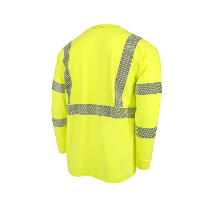 Radians ST921 7.75 oz Class 3 Long Sleeve FR T-shirt with Segmented Reflective Tape