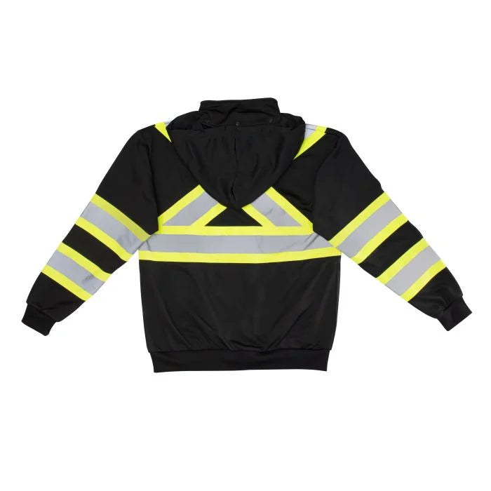 Radians SW01X-1 High Neck Zip Front X-Back Hooded Sweatshirt