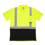 Radians ST12B Class 2 High Visibility Color Blocked Safety Short Sleeve Polo