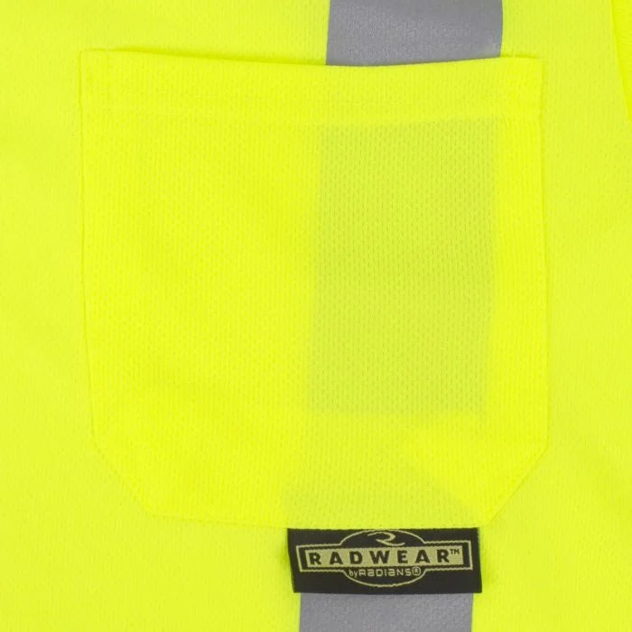 Radians ST12B Class 2 High Visibility Color Blocked Safety Short Sleeve Polo