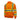 Radians SW01X-2 High Neck Zip Front X-Back Hooded Sweatshirt - Hi Vis Orange - S