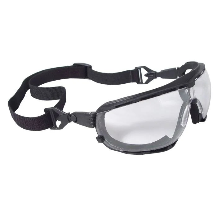 Radians Dagger™ Foam Lined Safety Goggle - Black Frame - Clear Anti-Fog Lens