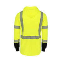 Radians ST631B Class 3 UPF 40 Color Block Long Sleeve T-Shirt with Hood