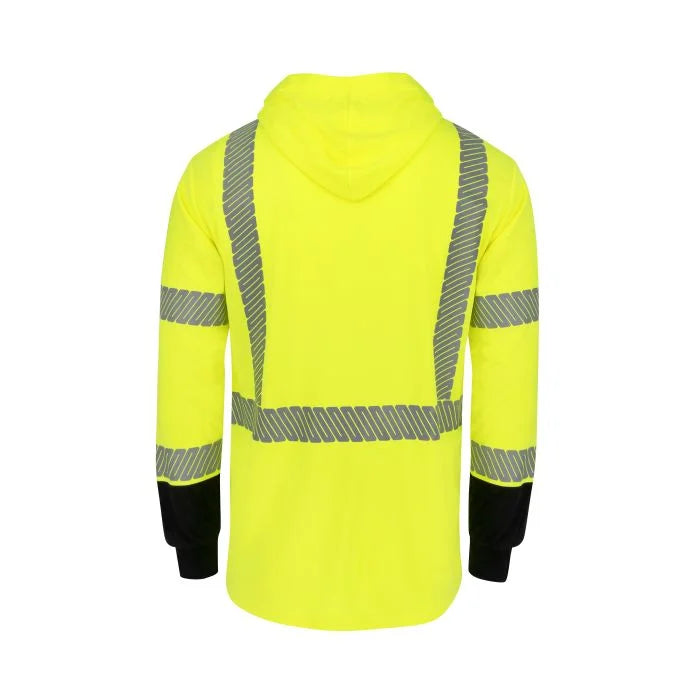 Radians ST631B Class 3 UPF 40 Color Block Long Sleeve T-Shirt with Hood